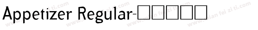 Appetizer Regular字体转换